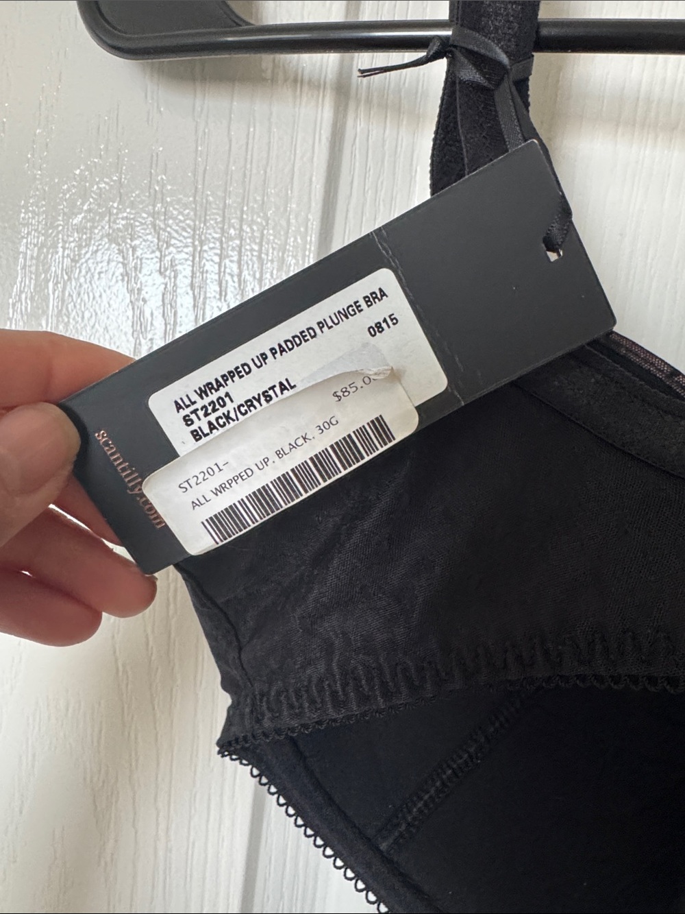 Everyday Support Black Padded Lace-Overlay Bra - Picture 7 of 11